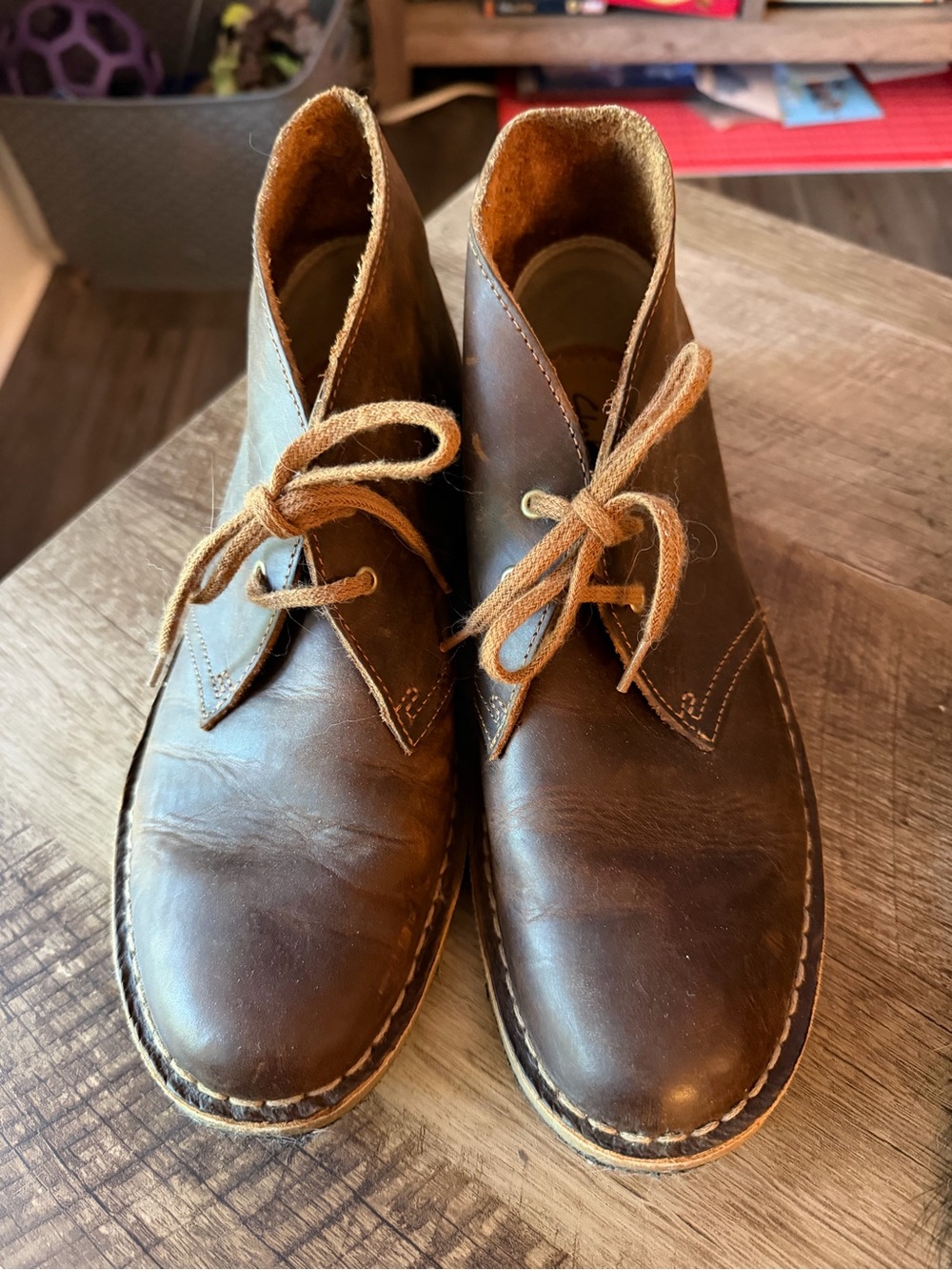Clarks Women’s Brown Leather Ankle Booties